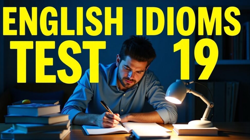 English idioms test 19