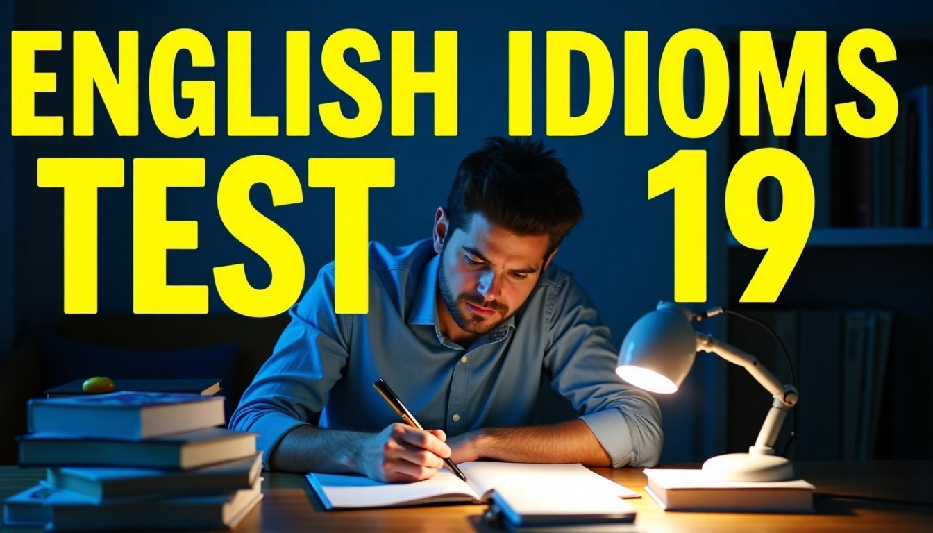 English idioms test 19