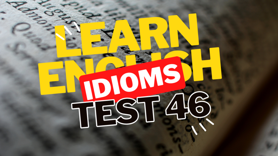English idioms - test 46