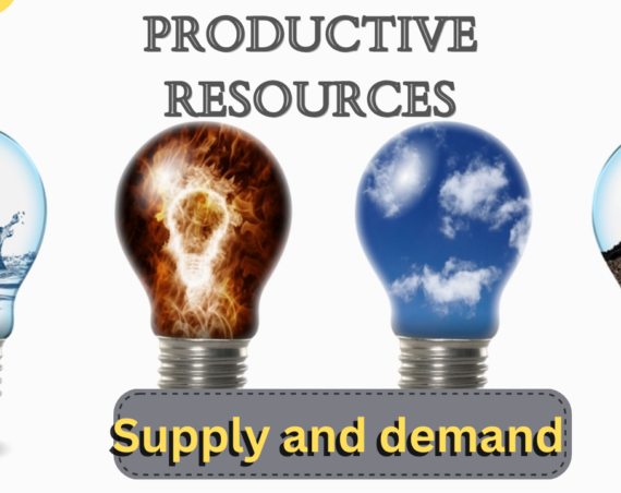 the supply of and demand for productive resources