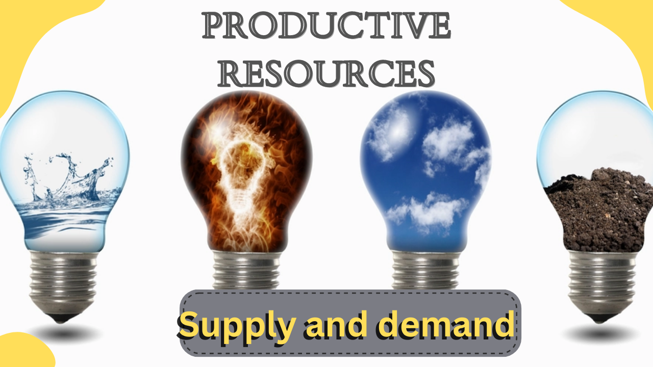 the supply of and demand for productive resources