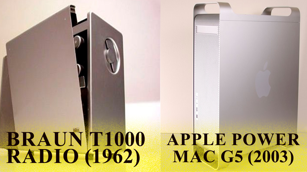Braun T1000 radio (1962) Vs Apple Power Mac G5 (2003)